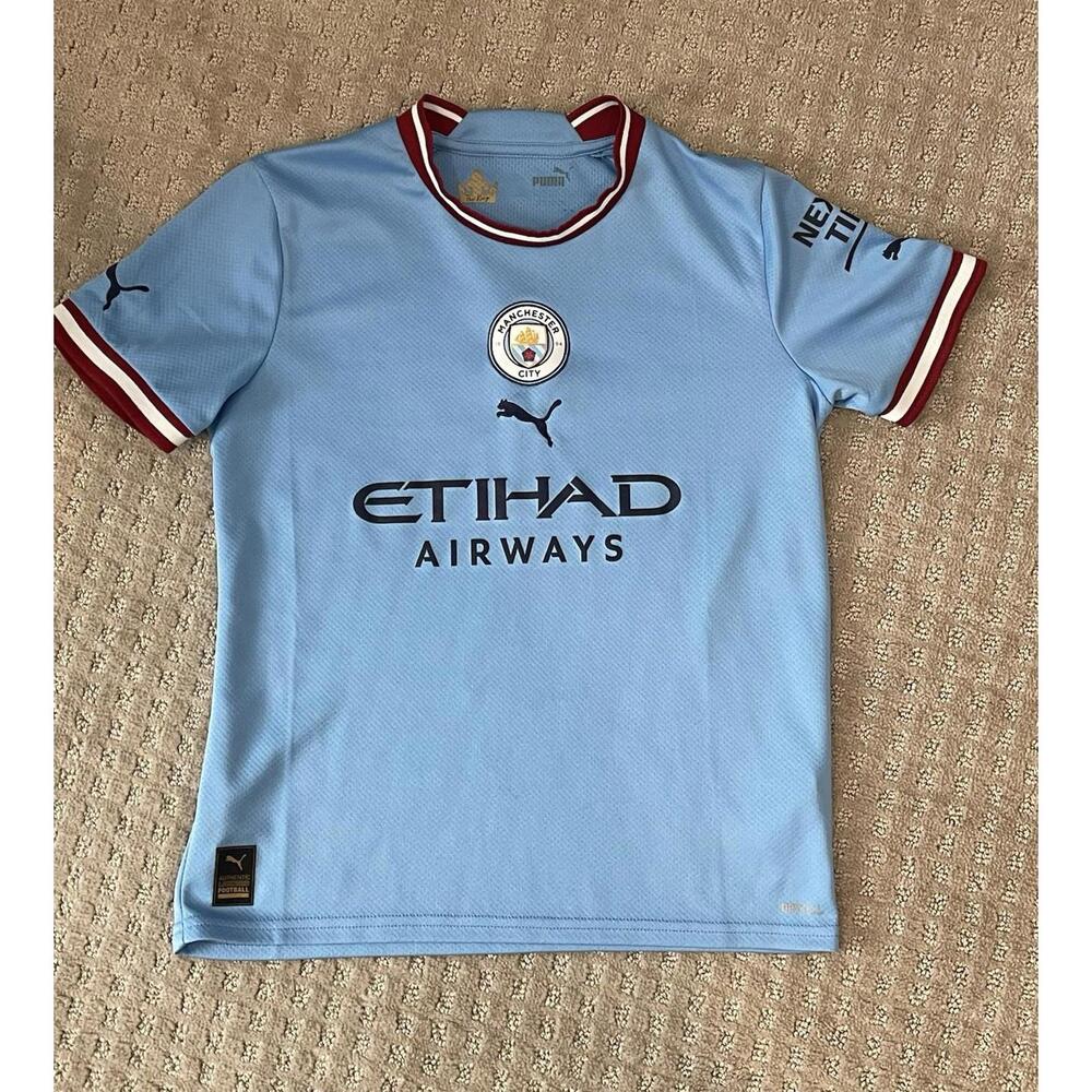 PUMA 22/23 Manchester City Youth Home Jersey Size Medium